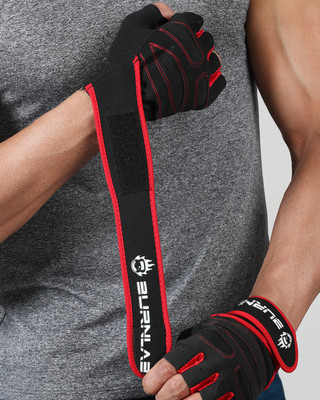BURNLAB Active F8 Gym & Fitness Gloves(Red)
