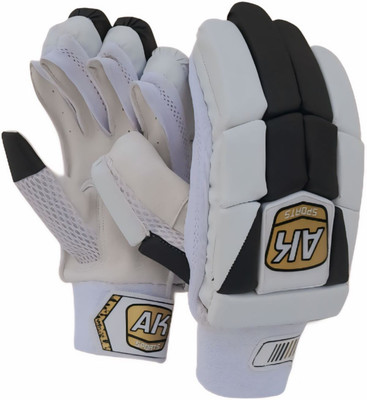 Aksports Match Lite Mens (Right Hand) Batting Gloves(White,Black)