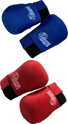 RAJESH SPORTS Pack of 2 Premium Karate Gloves R&B Martial Art Gloves(Red, Blue)