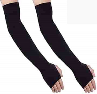 Stuti Nylon Arm Sleeve For Men & Women With Tattoo(Free, Black)