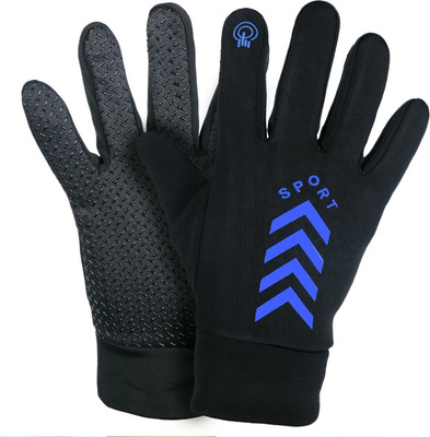 zaysoo Waterproof Winter Outdoor Gloves Athletic Touch Screen Gloves Riding Gloves(Blue)