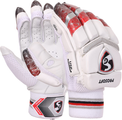 SG Batting Gloves Prosoft RH Batting Gloves(WHITE / RED / BLACK)