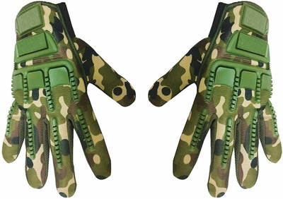 zaysoo Army Print Motorbike Unisex Protective Warm Gloves Driving Gloves(Army)