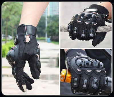 JAI SHRI Full Finger Bike Riding Gloves for Women and Men Bikers Gloves, Probiker Gloves_ Driving Gloves(Black)