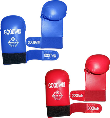 IKL Store Goodwin Karate Gloves Moulded For Training and Competition Boxing Gloves(Red, Blue)