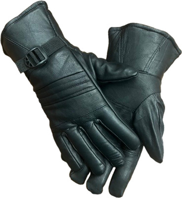 Zonkar Unisex Leather Winter Cycling Bike Motorcycle Man Riding Gloves Riding Gloves) Riding Gloves(Black)