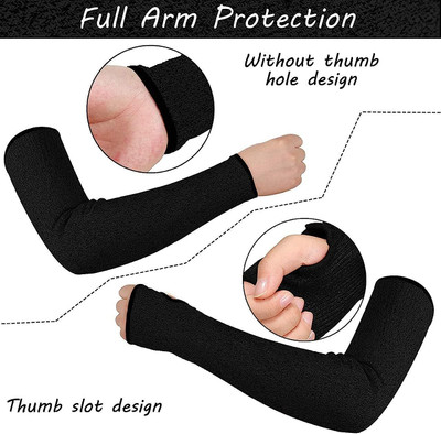 Adnate Nylon, Cotton Arm Sleeve For Men & Women(Free, Black)