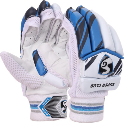 SG Batting Gloves Super Club Youth LH Batting Gloves(WHITE / BLUE)