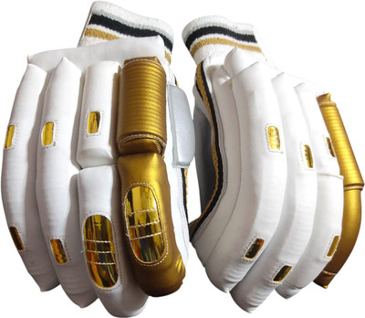 Rovers Pro Series Cricket Batting Gloves for Men | High-Performance Batting Gloves(White & Golden)