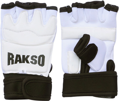 Rakso Taekwondo Point Boxing Gloves WHITE BLACK SIZE M Boxing Gloves(Black)