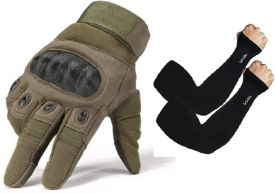 MELZRON Motor Bike Driving Gloves with Let Slim, Tactical Gloves Hand Bike Gloves for Riding Gloves(Green)