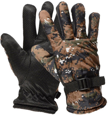 DreamPalace India Checkered Winter Gloves for Men & Women Riding Gloves(Green)