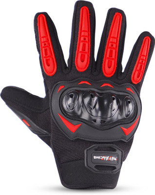 Steelbird GT-17 Full Finger Bike Riding Gloves with Touch Screen Sensitivity Riding Gloves(Red)