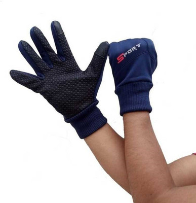 zaysoo Solid Protective Men & Women Riding Gloves(Blue)