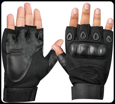 JAI SHRI Tactical Bike Hand Gloves for Motorcycle Winter Glove for Men_ Driving Gloves(Black)