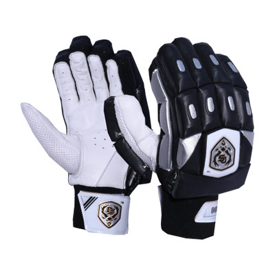 D S SPORTS Prolite Black Batting Gloves(Black, Silver)
