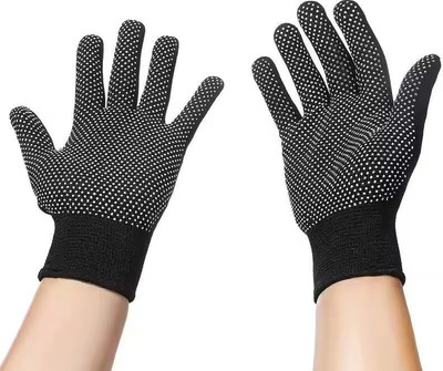 GJSHOP Anti-slip Breathable Protective Work Gloves Batting Gloves(Black)