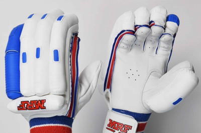 MRF Genius Grand Cricket Batting Gloves Batting Gloves(White, Blue)