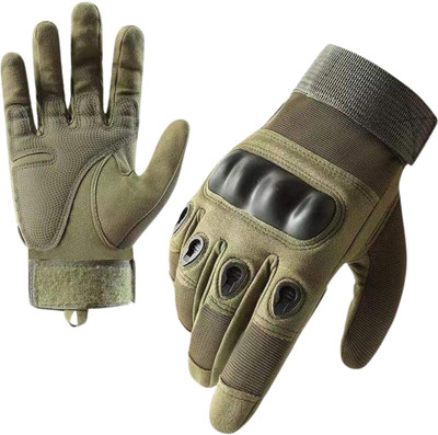 MELZRON Full Finger Riding Gloves for Motorbike Riding Gloves(Green)