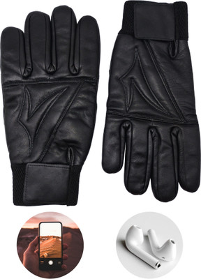 CTC CREATION Trendy Unisex Winter Gloves with Touch Function Riding Gloves(Black)