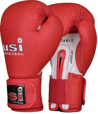 usi Boxing Gloves, Punching Gloves, 609MPU Lite Contest Gloves Red Large Boxing Gloves(Red, White)