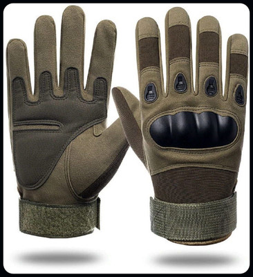 JAI SHRI Full Finger Green Bike Riding Motorcycle Gloves for Men Bikers Hand Gloves_ Driving Gloves(Green)