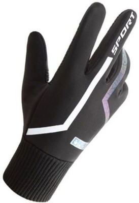 GymWar Winter Gloves Full Finger Phone Touch Screen Multipurpose Glove Riding Gloves(Black)
