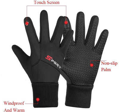 DreamPalace India Winter Gloves for Men & Women Fur Inside The Gloves Riding Gloves(Black)