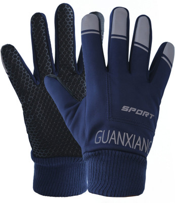 zaysoo Sports Anti Slip Touch Screen Protective Riding Gloves(Blue)