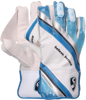 SG League Youth Wicket Keeping Gloves(White/Blue)