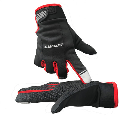 uRock Thermal Winter Glove Liners for Texting, Cycling & Driving - Touchscreen Gloves Riding Gloves(Red)