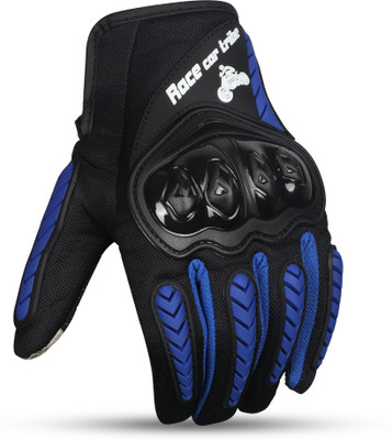 SHIVEXIM Full Finger Bike Riding Gloves with Touch Screen Sensitivity Riding Gloves Riding Gloves(Blue)