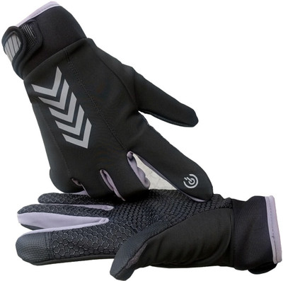 zaysoo Waterproof Winter Warm Gloves Touch Screen for Men Women for Driving Riding Gloves(Grey)
