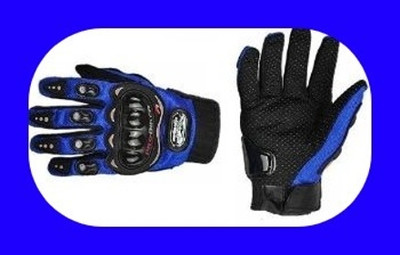 meenu arts New Premium Pro Biker Riding Gloves_361 Driving Gloves(Blue, Black)