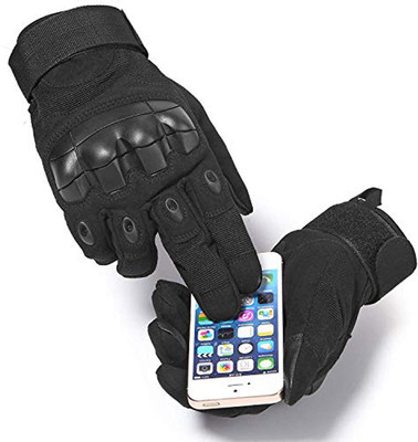uRock Touchscreen Gloves with Knuckle Gym & Fitness Gloves(Black)