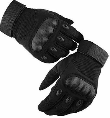 ZARRY Full Finger Bike Riding Tactical Gloves for Men Driving Gloves(Black)