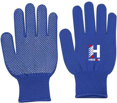 Heega PVC Dotted (Anti Slip) Pack of 2 Inner Gloves(Blue)