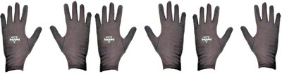 HeadTurners Super Soft Reusable Rewashable Pure Cotton Hand Gloves to Protect hands(Set Of 3) Wicket Keeping Gloves(Brown)