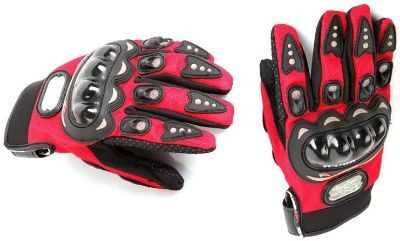 meenu arts Premium Pro Biker Riding Gloves_1007 Riding Gloves(Red, Black)