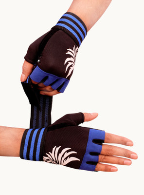 VELLY FIVE Blue & Black Sport Gloves For Men & Women(G-V-221 ) Riding Gloves(Blue, Black)