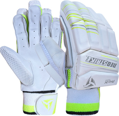 Neo Strike Pro X Player Batting Gloves(White, Neon Green)