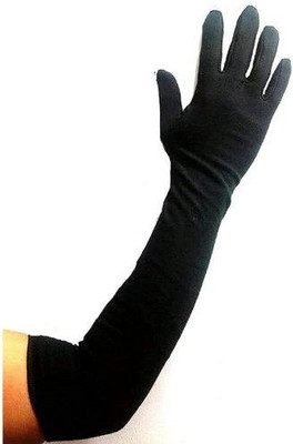 HOUSE OF COMMON Black Driving Gloves Cotton And nylon M Gloves Driving Gloves(Black)