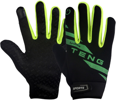 zaysoo Touch Screen Sports Riding Gloves(Black and Green)