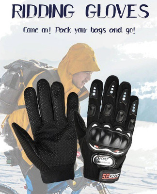 VOYARGE Durable Full Finger Motorcycles Cycling Sports Gloves-X2 Riding Gloves(Black)