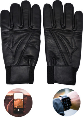 CTC CREATION Comfortable Winter Touchscreen Gloves – Unisex Riding Gloves(Black)