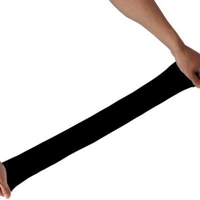 Adnate Nylon, Cotton Arm Sleeve For Men & Women(Free, Black)