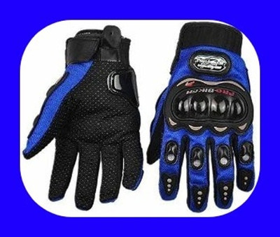 meenu arts New Premium Pro Biker Riding Gloves_60 Driving Gloves(Blue, Black)
