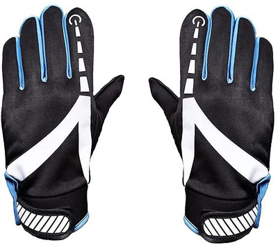 frokht Full Finger Hand Protector Gloves Anti-Sweat Touch Finger for Bike Riding. Riding Gloves(Blue)