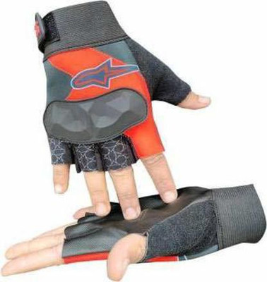 DreamPalace Bike Gloves for Riding, Mountain Bike Half Finger Anti Slip Gloves Riding Gloves Riding Gloves(Red)