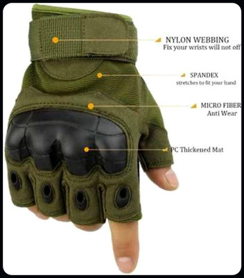 JAI SHRI Tactical Military Hard Soft Knuckle Army Combat GYM FITNESS Riding Gloves SMALL_ Riding Gloves(Green)